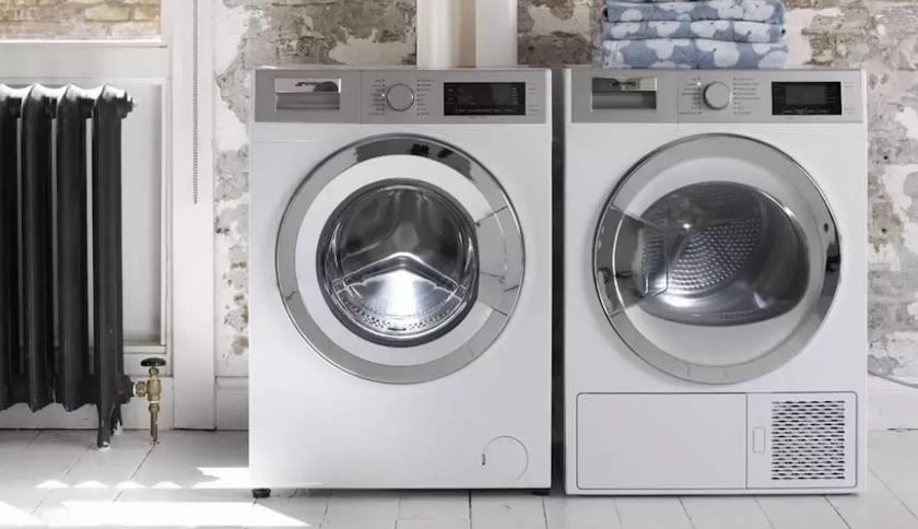Стиральная и сушильная машина SMEG в интерьере