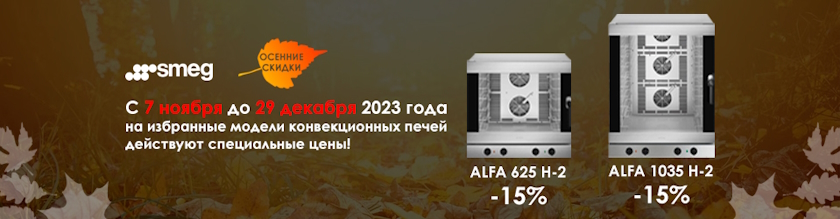 Скидка 15% на избранные модели конвекционных печей!
